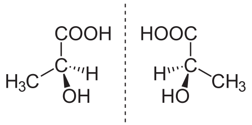 Fórmula del ácido láctico